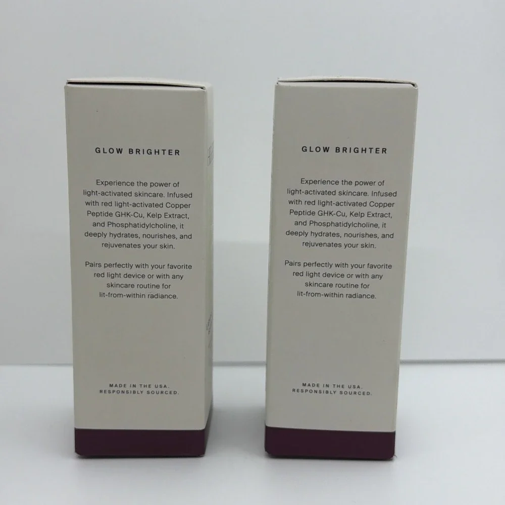 2 PACK HigherDOSE Red Light Face Mask Serum Light Activated Glow Serum 1 oz NEW